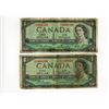Image 1 : 2-ONE DOLLAR BILLS (CANADA) *1954*