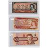 Image 1 : LOT OF 3-TWO DOLLAR BILLS (CANADA) *1954, 1974, 1986*