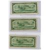 Image 2 : LOT OF 3-ONE DOLLAR BILLS (CANADA) *1954*