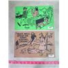 Image 1 : LOT OF 2 VINTAGE CARDBOARD SIGNS