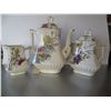 Image 5 : 1884 GEORGE JONES TEAPOT, CREAMER, & SUGAR BOWL (SOME CHIPS AND CRAZING)