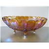 Image 1 : LARGE CARNIVAL GLASS OVAL BOWL (HARVEST GOLD, FTD) *12" LONG X 8.5" WIDE X 4.5" HIGH*