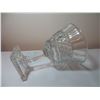 Image 3 : TALL HEAVY GLASS CRYSTAL CANDY DISH ON PEDESTAL (12.5"HIGH X 5.5" WIDE ON OPENING, BASE IS 3 3/8 WID