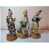 Image 2 : LOT OF 3 CERAMIC CLOWNS (1 W/ VIOLIN, 1 W/ DRUM & 1 W/ MANDOLIN) *8" H X 3.25" W*