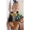 Image 3 : LOT OF 3 CERAMIC CLOWNS (1 W/ VIOLIN, 1 W/ DRUM & 1 W/ MANDOLIN) *8" H X 3.25" W*
