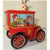 Image 1 : TIN WIND UP LITHOGRAPHY CIRCUS CAR (5.25" HIGH X 4.5" LONG X 2.75" WIDE) *BALL NOT INCLUDED*