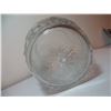 Image 2 : CRYSTAL CLEAR COOKIE JAR WITH SUNFLOWER/DAISY DESIGN (ANCHOR HOCKING 1940S-1960S) *5.5" WIDE AT RIM 