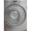 Image 4 : CRYSTAL CLEAR COOKIE JAR WITH SUNFLOWER/DAISY DESIGN (ANCHOR HOCKING 1940S-1960S) *5.5" WIDE AT RIM 