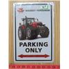 Image 1 : MASSEY FERGUSON PARKING ONLY TIN SIGN (REPRODUCTION)