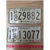Image 1 : LOT OF 2 WYOMING PERMIT LICENSE PLATES