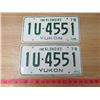 Image 1 : LOT OF 2 YUKON LICENSE PLATES