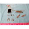 Image 1 : LOT OF STERLING EARRINGS, POCKET KNIFE, EMBLEM, ETC.