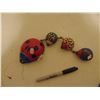 Image 2 : VINTAGE WIND UP LADY BUGS TIN TOY