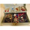 Image 2 : LADIES JEWELRY BOX WITH COSTUME JEWELRY
