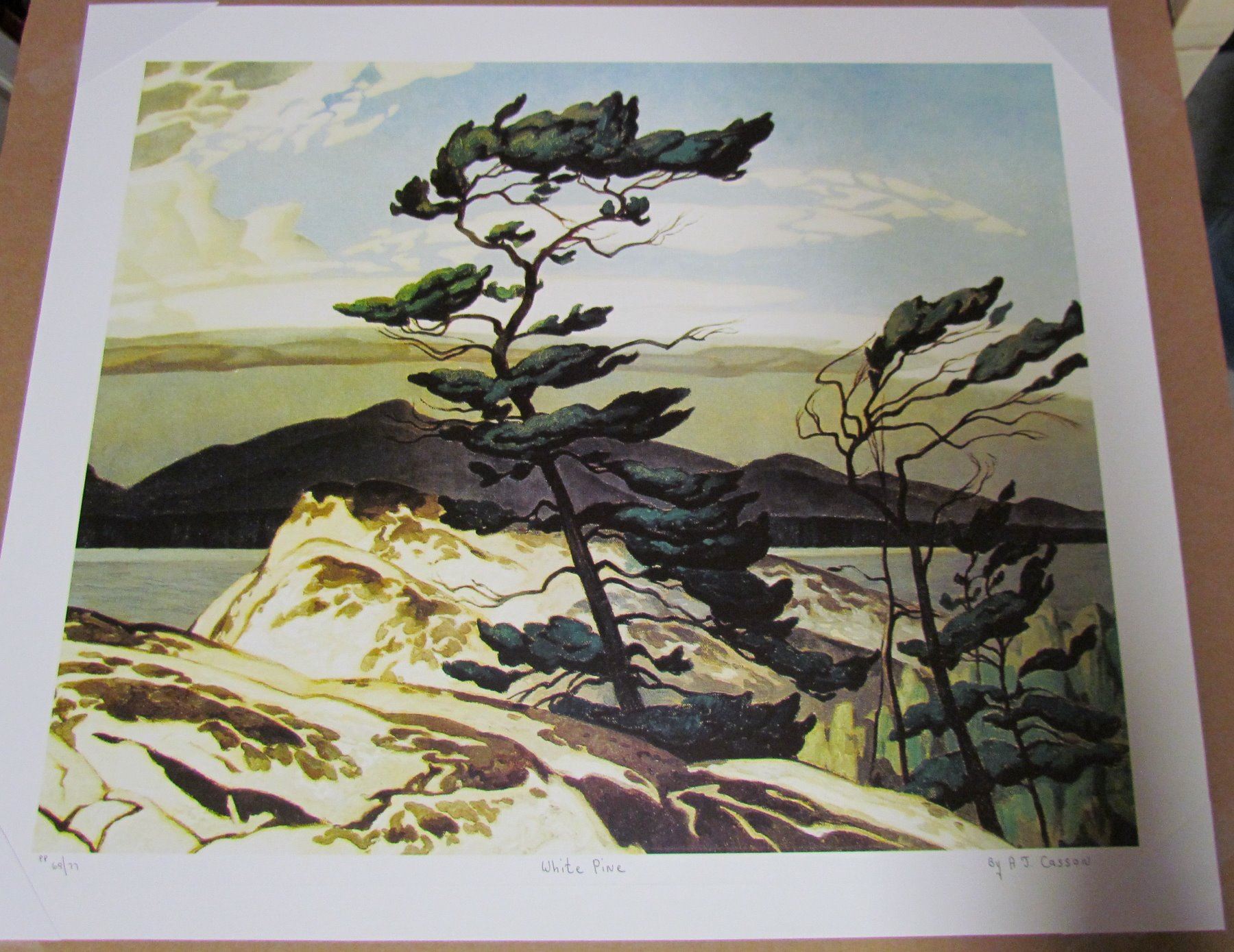 Limited Edition Print Aj Casson White Pine 69 77 Group Of Seven