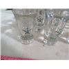 Image 2 : LOT INCLUDING SHOT GLASSES, PICTURE, GLASS FIGURINES (9 ARE SEAGRAMS 5 STAR)
