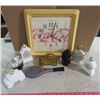 Image 1 : COCA-COLA CLOCK AND AFTER SHAVE BOTTLES (CLOCK HAS CRACK)