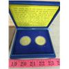 Image 1 : FOUR TRADE COINS IN CASES (1984 PA RAIDERS, PRINCE ALBERT EXHIBITION 100TH ANNIVERSARY)