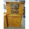 Image 1 : CHINA CABINET (VERY NICE CONDITION) *1 LARGE DRAWER, 1 LARGE DOOR WITH GLASS INSERT AND 2 FRONT DOOR