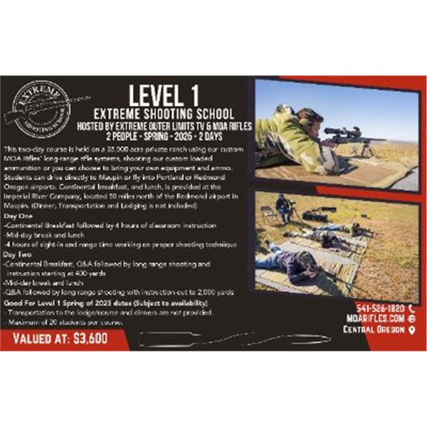 2-Day Long Range Shooting Course for Two Students