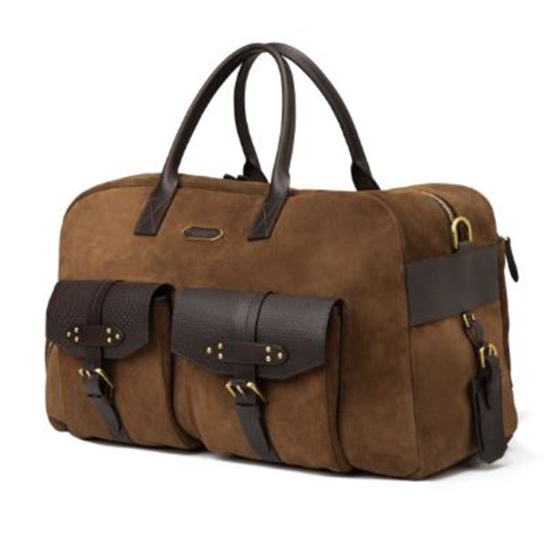 Boss & Co. Travel Bag in Walnut Suede