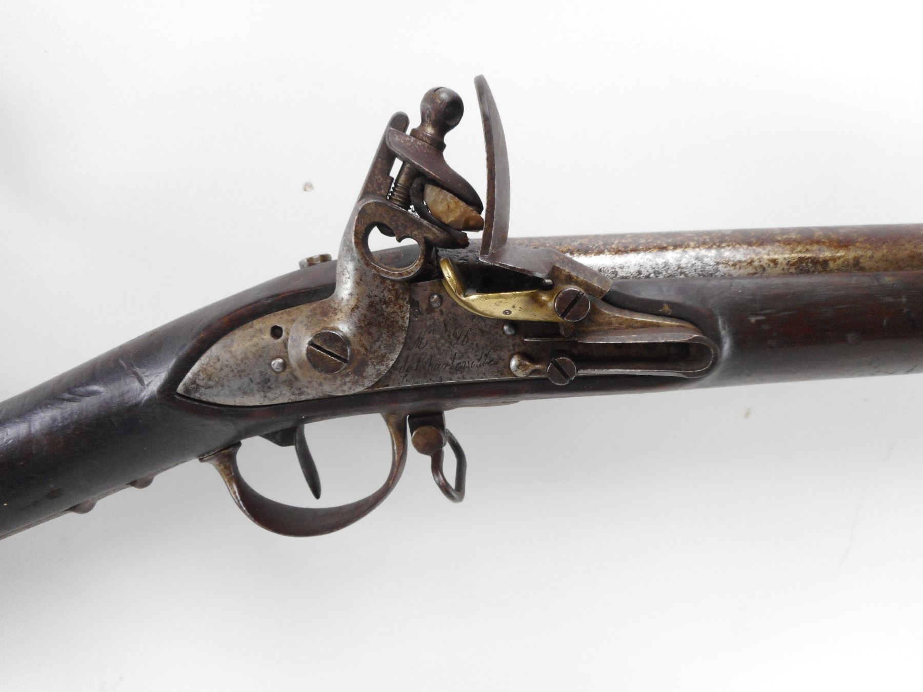 CHARLEVILLE , MODEL: 1766 MUSKETT , CALIBER: 75 FLINTLOCK