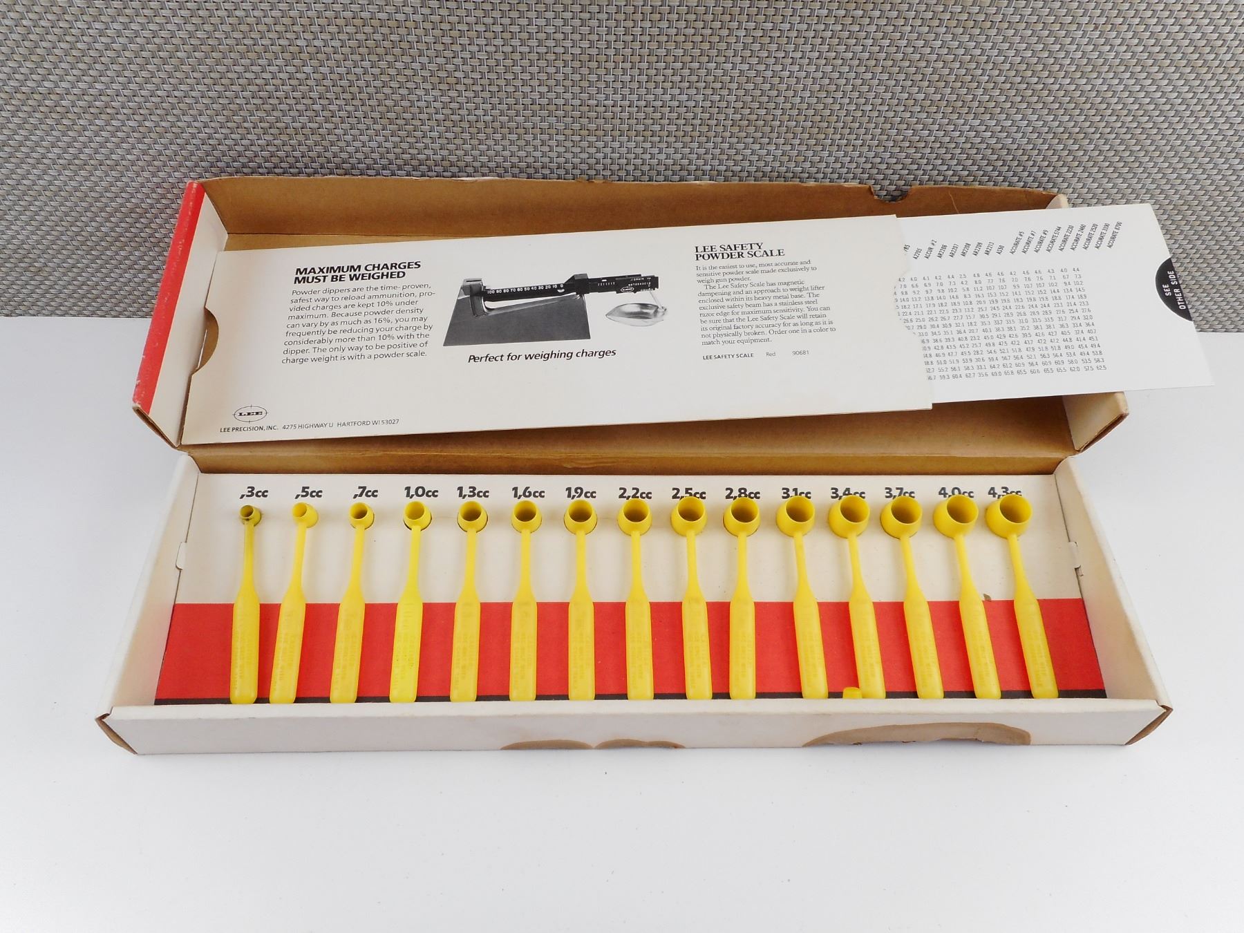 RCBS POWDER MEASURE, LEE SCOOPS, ETC Switzer's Auction & Appraisal