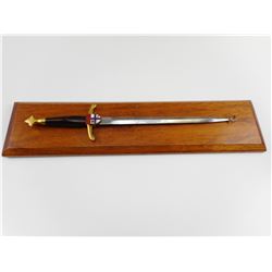 WILKINSON DAGGER WITH WOOD PLAQUE