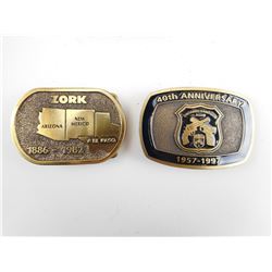 ASSORTED BRASS TYPE BELT BUCKLES