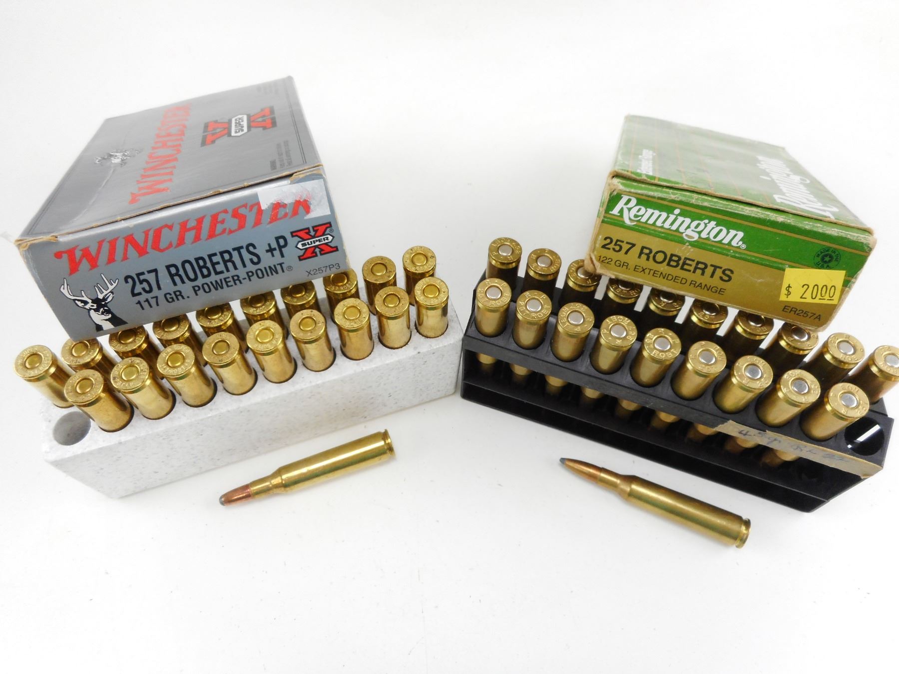 WINCHESTER 257 ROBERTS +P, 7 REMINGTON  257 ROBERTS  AMMO