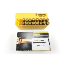 32 REM, AND 22 PPC RELOADED AMMO