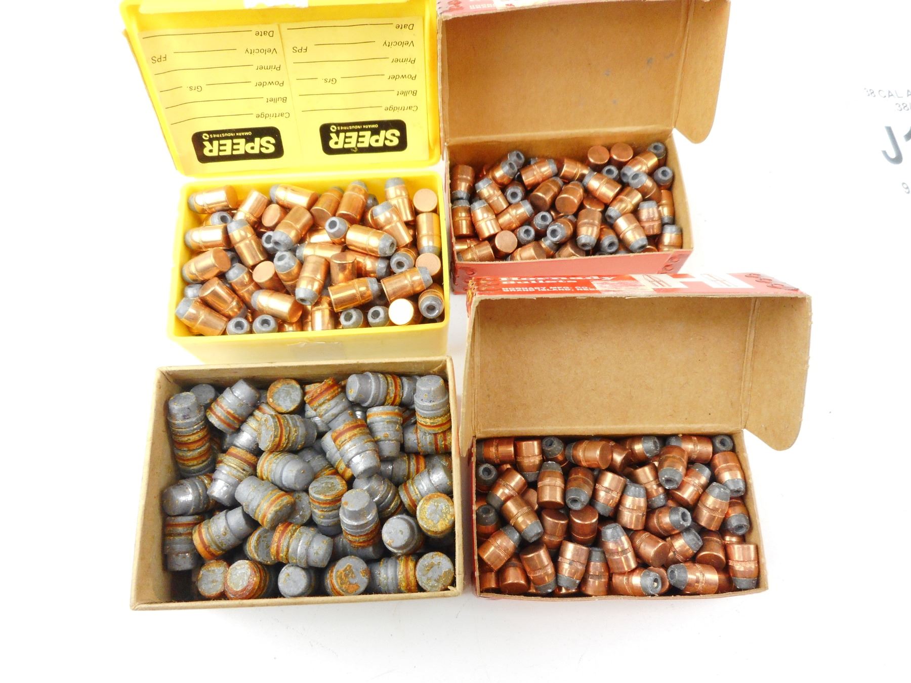 38 CAL ASSORTED BULLETS, .38/357 S-W BULLETS