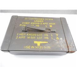 20 MM LINKED METAL MILITARY TIN