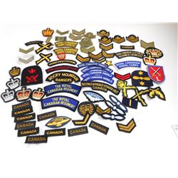 CANADIAN MILITARY RANK, SHOULDER TITLES, BADGE LOT