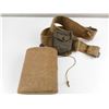 Image 1 : WWII BRITISH P37 WEB BELT, AND COMPASS POUCH