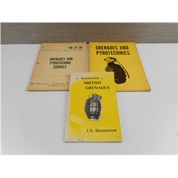 ASSORTED MILITARY GRENADE BOOKS