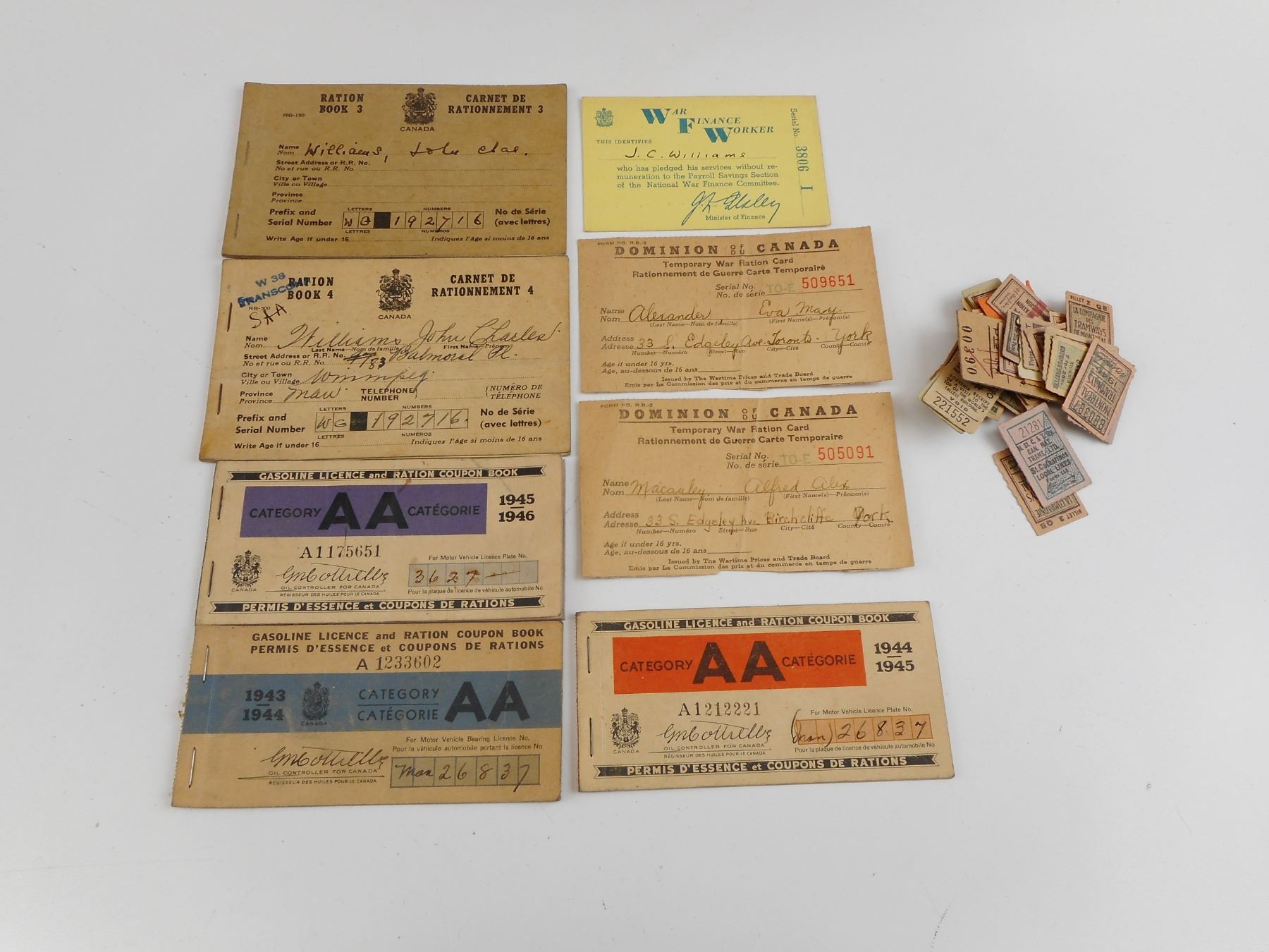 Canadian Ration Books WWII CANADIAN RATION BOOKS