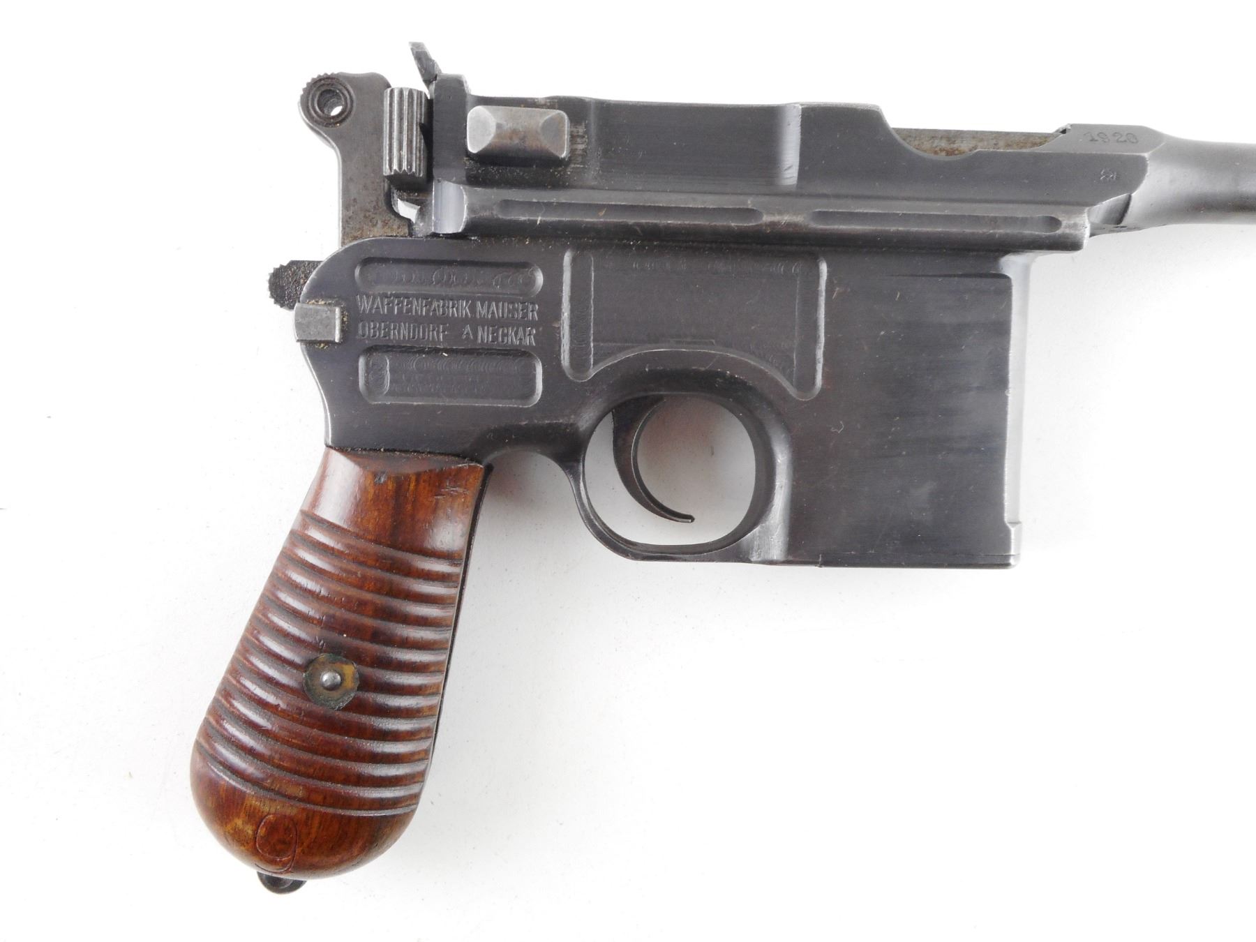 Impugnature Legno Per Mauser C96 Rosso 9 - Riproduzione Storica Seconda Guerra Mondiale - Foto 10