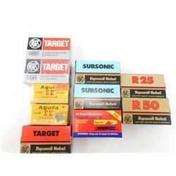 MIXED LOT .22 LR AMMO