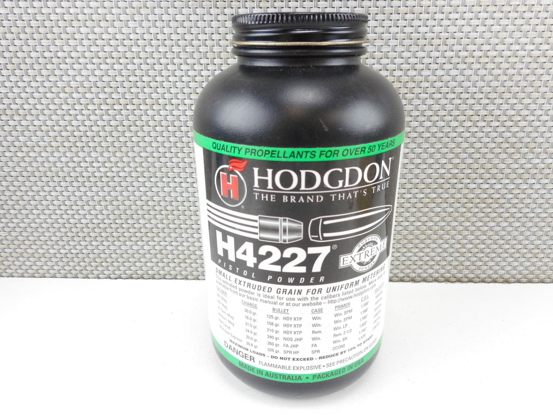 HODGDON H4227 PISTOL POWDER - Switzer's Auction & Appraisal Service