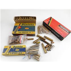 7MM MAUSER, 303 BRITISH, 243 WIN, 32-20, 22 HORNET, 218 BEE ASSORTED BRASS CASES