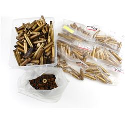 300 WSM, 300 R.U.M., 38 S&W, 44-40, 6MM REM, 22-250, 8MM REM MAG ASSORTED BRASS CASES