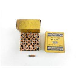 CIL 22 LONG RIFLE AMMO, IN VINTAGE CIL BOXES, ONE SEALED