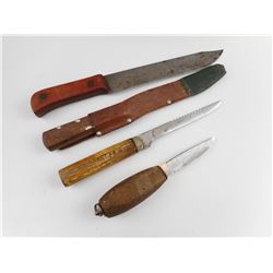 ASSORTED HOMEMADE TYPE KNIVES