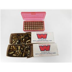 ASSORTED PRIMED .45, .75, .67, .42 CAL, PISTOL AND REVOLVER BRASS CASES