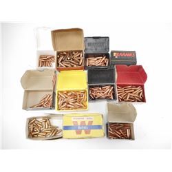 6MM ASSORTED BULLETS INCLUDING NOSLER, BARNES, WINCHESTER, SPEER, MCCRACKEN