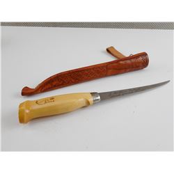 FILLET TYPE KNIFE WITH SCABBARD