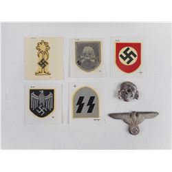 WWII GERMAN CAP/TOTEM BADGES