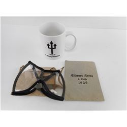 GERMAN GOGGLES AND COFFEE CUP