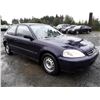 Image 2 : A12I --  1999 HONDA CIVIC CX , Blue , 182299  KM's "NO RESERVE"